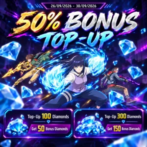 50% BONUS TOPUP EVENT